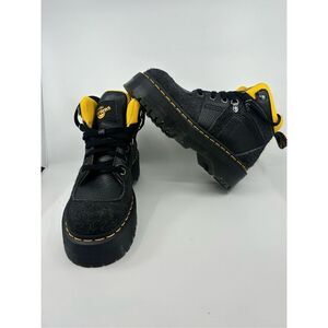 Dr Martens Zuma Hiker Boots Black Leather Suede Platform Boots size 7 Women’s